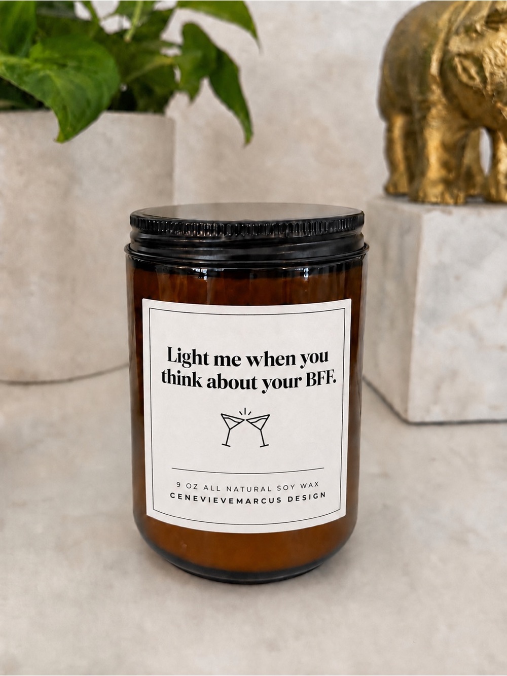 Gift for BFF Friendship Candle 9 oz Soy Wax Funny Best Friend Bestie